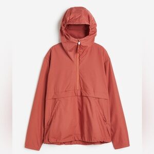 H&M || Woman Red brick WATER-REPELLENT POPOVER JACKET Sz M